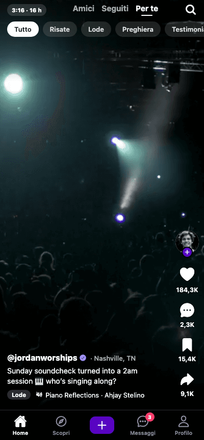 Il feed video Per te